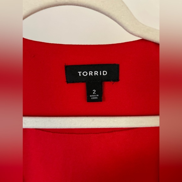Torrid plus size red blazer - Picture 2 of 8